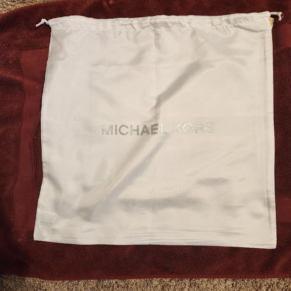 Michael Kors White Dust Bag with Silver Logo